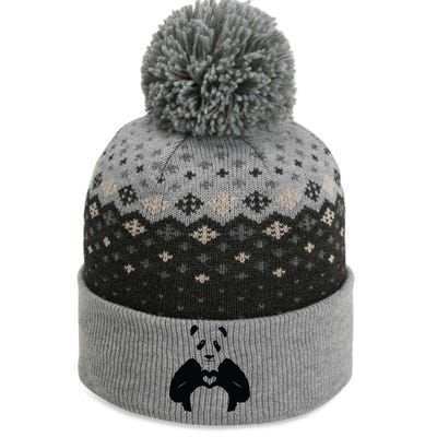 All You Need Is Love Panda The Baniff Cuffed Pom Beanie