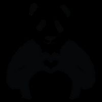 All You Need Is Love Panda Drawstring Bag