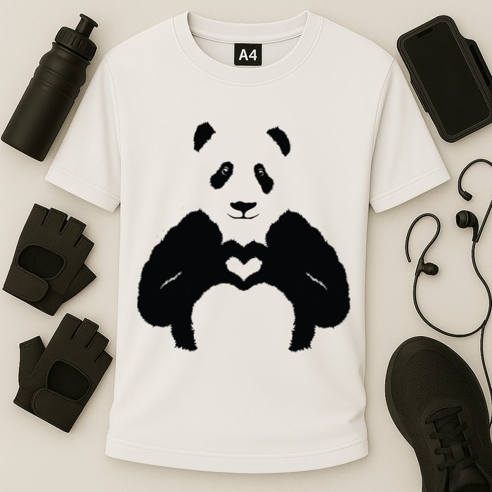 All You Need Is Love Panda Cooling Performance Crew T-Shirt