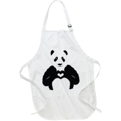 All You Need Is Love Panda Full-Length Apron With Pockets