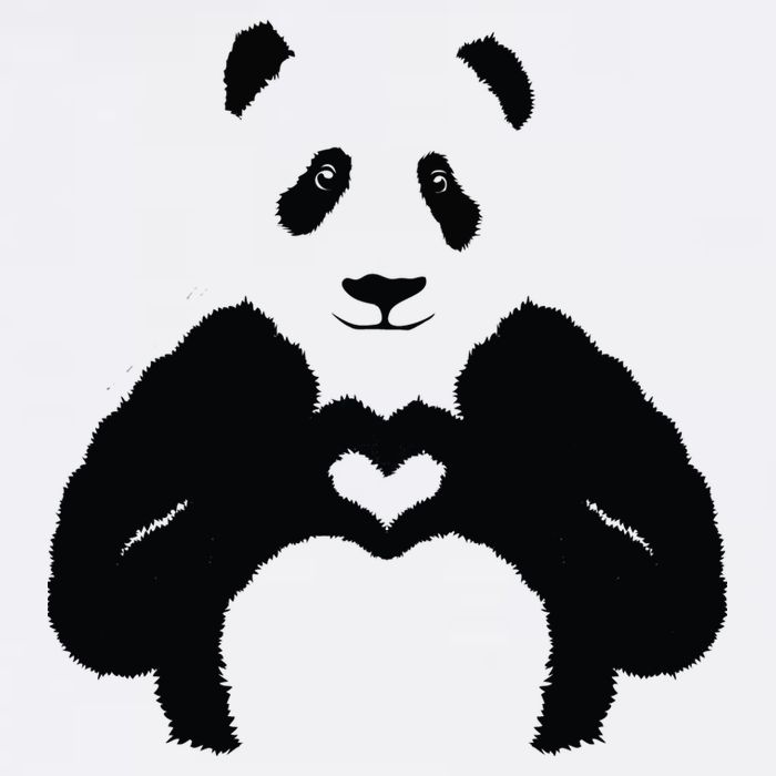 All You Need Is Love Panda Button