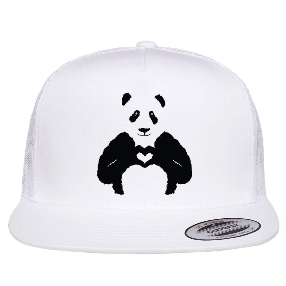 All You Need Is Love Panda Flat Bill Trucker Hat