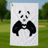 All You Need Is Love Panda Golf Towel