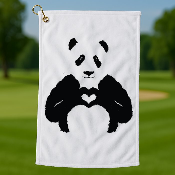 All You Need Is Love Panda Golf Towel