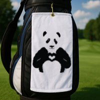All You Need Is Love Panda Golf Towel