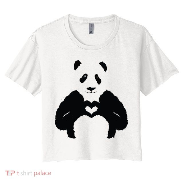 All You Need Is Love Panda Crop Top