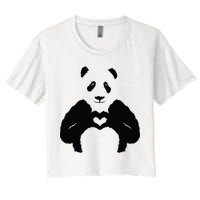 All You Need Is Love Panda Women's Crop Top Tee