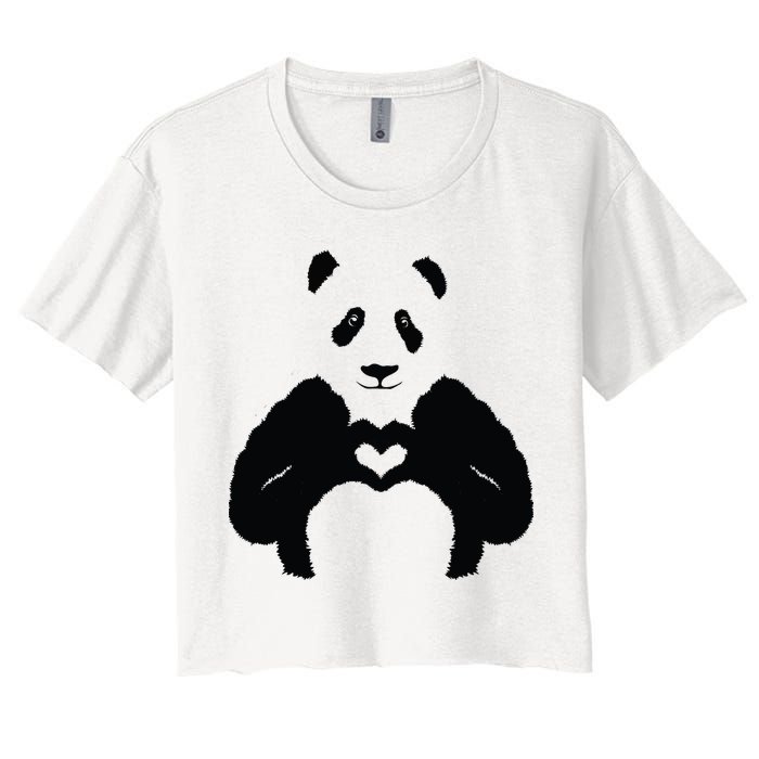 All You Need Is Love Panda Women's Crop Top Tee