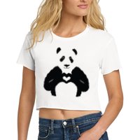 All You Need Is Love Panda Women's Crop Top Tee