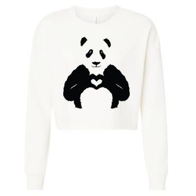 All You Need Is Love Panda Cropped Pullover Crew