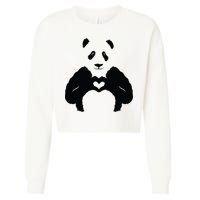 All You Need Is Love Panda Cropped Pullover Crew