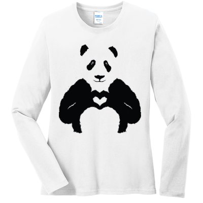 All You Need Is Love Panda Ladies Long Sleeve Shirt