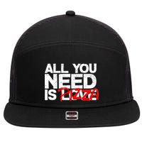 All You Need Is Pizza 7 Panel Mesh Trucker Snapback Hat