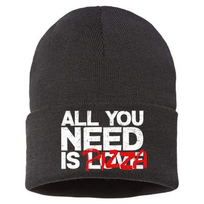 All You Need Is Pizza Sustainable Knit Beanie