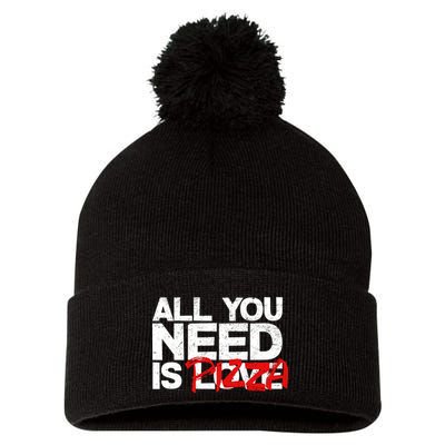 All You Need Is Pizza Pom Pom 12in Knit Beanie