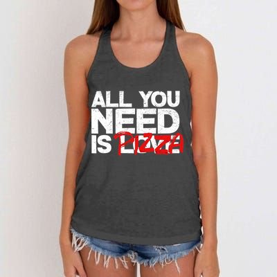 All You Need Is Pizza Women's Knotted Racerback Tank