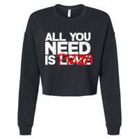 All You Need Is Pizza Cropped Pullover Crew