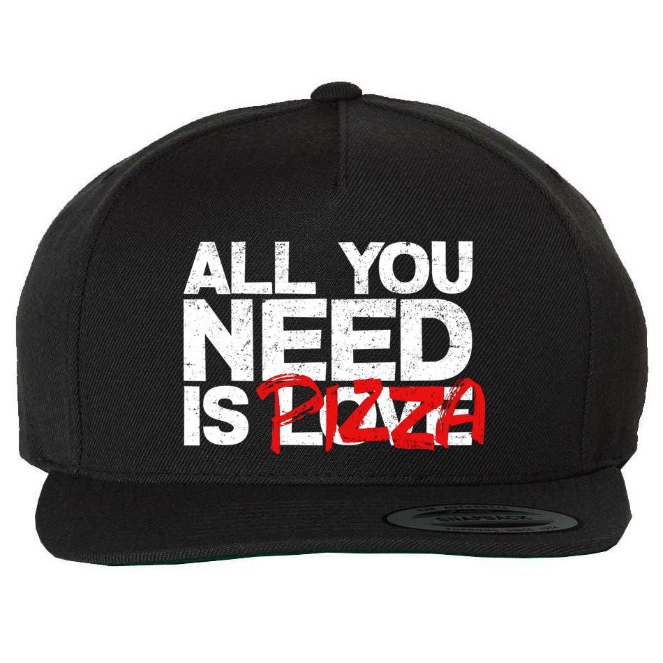 All You Need Is Pizza Wool Snapback Cap