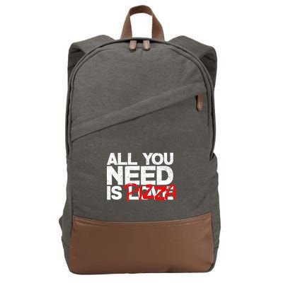 All You Need Is Pizza Cotton Canvas Backpack