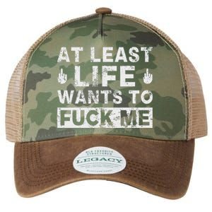 At Least Life Wants To Fuck Me T Funny Saying Novelty Legacy Tie Dye Trucker Hat