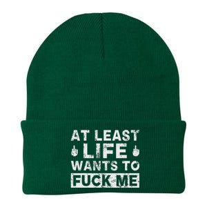 At Least Life Wants To Fuck Me T Funny Saying Novelty Knit Cap Winter Beanie