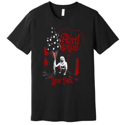 Avril Lavigne Love Sux Balloons Premium T-Shirt