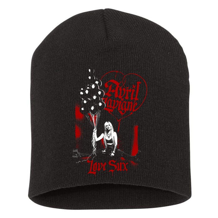 Avril Lavigne Love Sux Balloons Short Acrylic Beanie