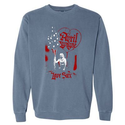 Avril Lavigne Love Sux Balloons Garment-Dyed Sweatshirt