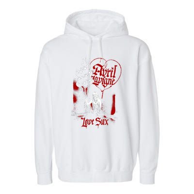 Avril Lavigne Love Sux Balloons Garment-Dyed Fleece Hoodie