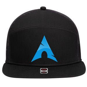 Arch Linux Lover With Logo Open Source Os 7 Panel Mesh Trucker Snapback Hat