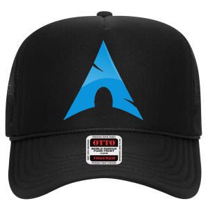 Arch Linux Lover With Logo Open Source Os High Crown Mesh Back Trucker Hat