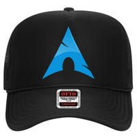 Arch Linux Lover With Logo Open Source Os High Crown Mesh Back Trucker Hat