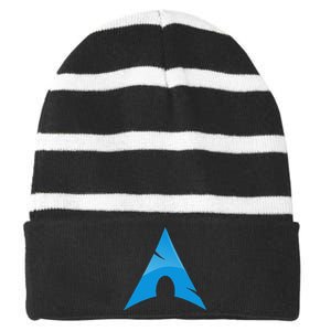 Arch Linux Lover With Logo Open Source Os Striped Beanie with Solid Band