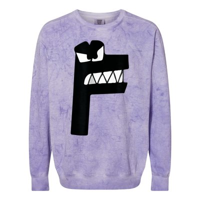 Alphabet Lore Latter F Colorblast Crewneck Sweatshirt