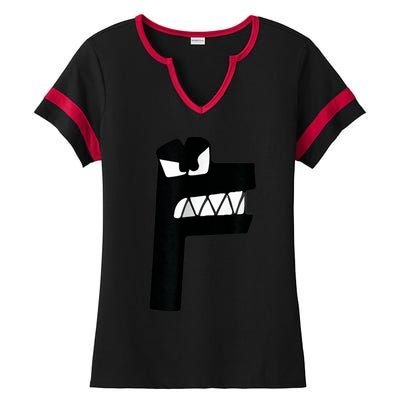 Alphabet Lore Latter F Ladies Halftime Notch Neck Tee