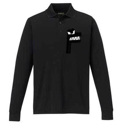 Alphabet Lore Latter F Performance Long Sleeve Polo