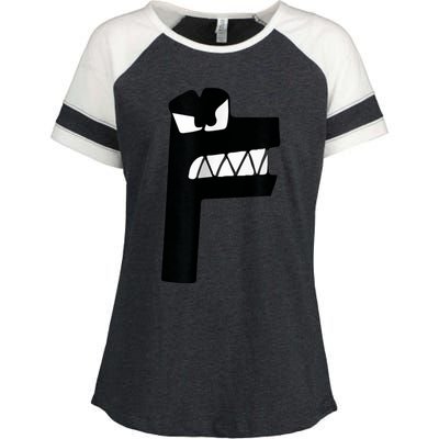 Alphabet Lore Latter F Enza Ladies Jersey Colorblock Tee