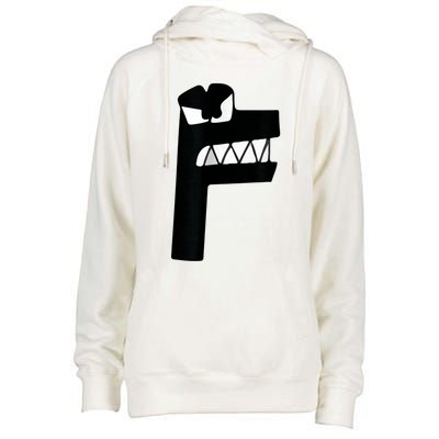 Alphabet Lore Latter F Womens Funnel Neck Pullover Hood