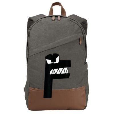 Alphabet Lore Latter F Cotton Canvas Backpack