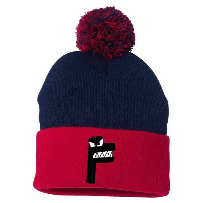 Alphabet Lore Latter F Pom Pom 12in Knit Beanie