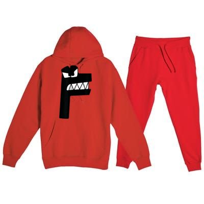 Alphabet Lore Latter F Premium Hooded Sweatsuit Set