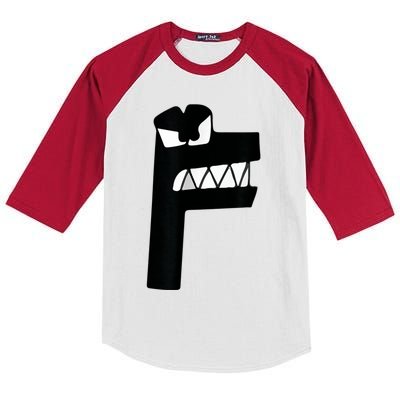 Alphabet Lore Latter F Kids Colorblock Raglan Jersey