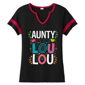 Aunty Lou Lou Best Auntie Ever Mothers Day Ladies Halftime Notch Neck Tee