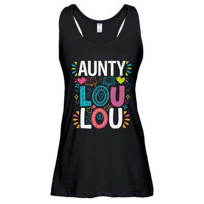 Aunty Lou Lou Best Auntie Ever Mothers Day Ladies Essential Flowy Tank