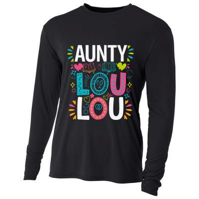 Aunty Lou Lou Best Auntie Ever Mothers Day Cooling Performance Long Sleeve Crew
