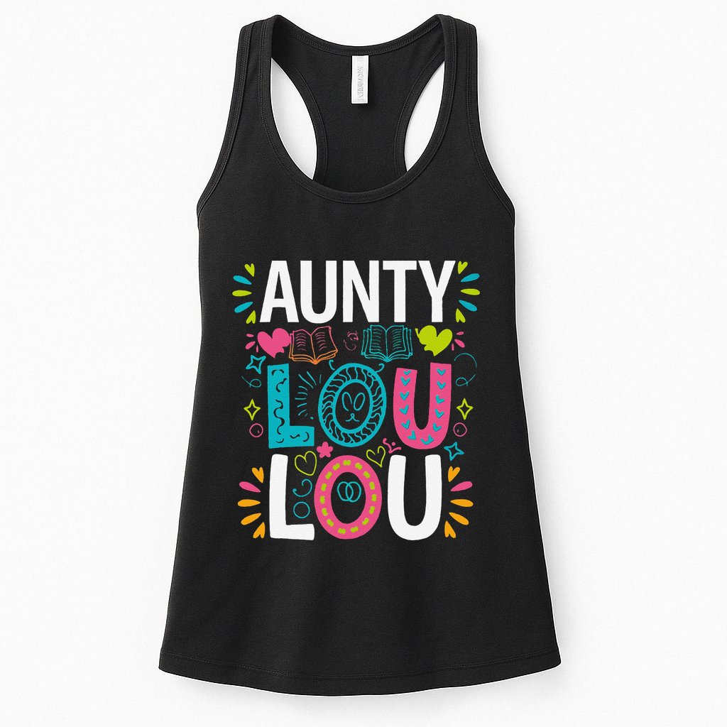 Aunty Lou Lou Best Auntie Ever Mothers Day Womens Tank Top
