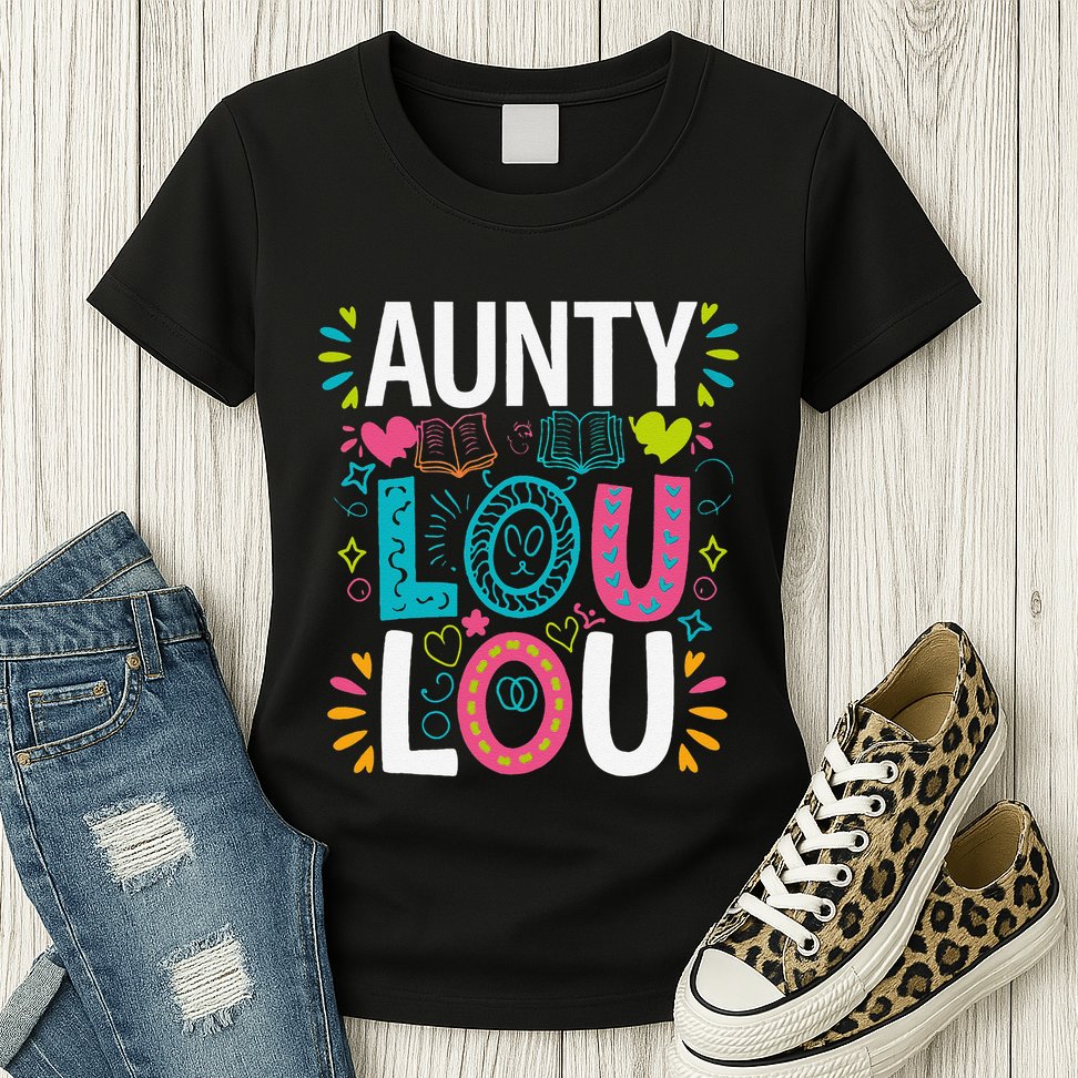 Aunty Lou Lou Best Auntie Ever Mothers Day Womens T-Shirt