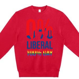 Anti Liberal LGBT Gay Cool Pro Republicans Gift Premium Crewneck Sweatshirt