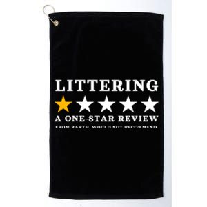 Anti Littering Litter Environment Earth Day 2024 Platinum Collection Golf Towel