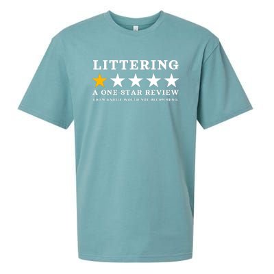 Anti Littering Litter Environment Earth Day 2024 Sueded Cloud Jersey T-Shirt